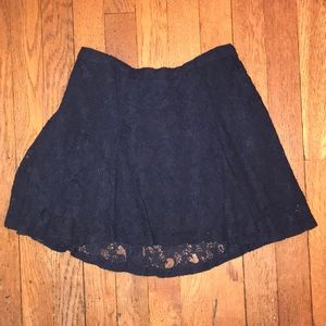 A super cute navy blue skater skirt